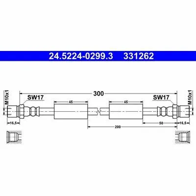 ATE 24.5224-0299.3 Flessibile del Freno Prezzo Ridotto
