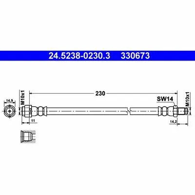 Compra Adesso ATE 24.5238-0230.3 Flessibile del Freno