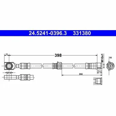 ATE 24.5241-0396.3 Flessibile del Freno Bestseller