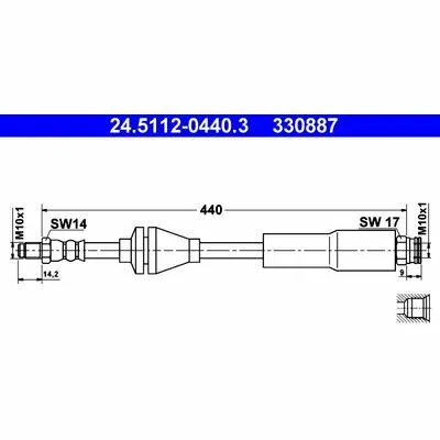 Offerta Limitata ATE 24.5112-0440.3 Flessibile del Freno