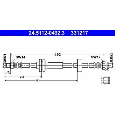 Popolare ATE 24.5112-0492.3 Flessibile del Freno