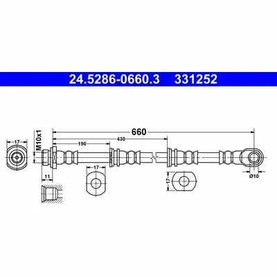 Compra Online ATE 24.5286-0660.3 Flessibile del Freno