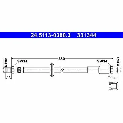 Professionale ATE 24.5113-0380.3 Flessibile del Freno