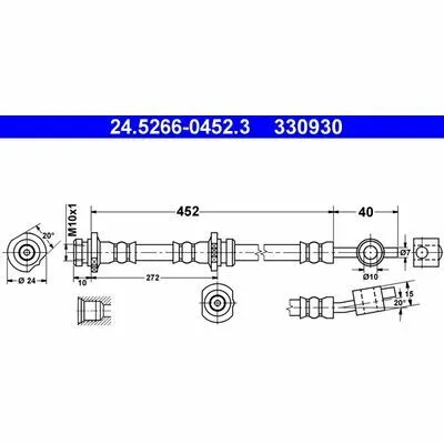 Direttamente Dal Produttore ATE 24.5266-0452.3 Flessibile del Freno