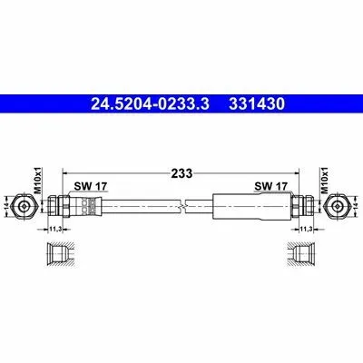 Pagamento Sicuro ATE 24.5204-0233.3 Flessibile del Freno