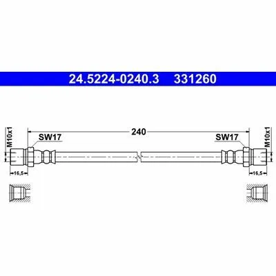 Promo Stagionale ATE 24.5224-0240.3 Flessibile del Freno