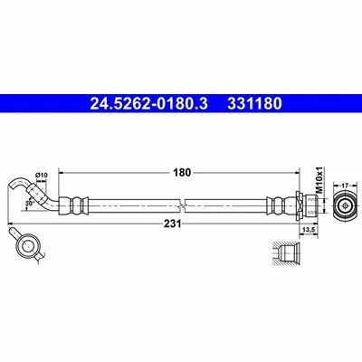 Pagamento Sicuro ATE 24.5262-0180.3 Flessibile del Freno