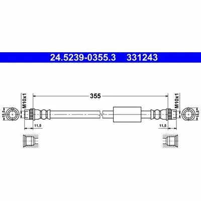 ATE 24.5239-0355.3 Flessibile del Freno Promozione Esclusiva