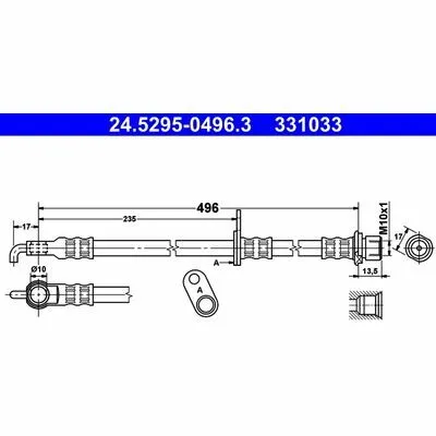 ATE 24.5295-0496.3 Flessibile del Freno Promo Stagionale