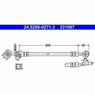 Prezzo Basso ATE 24.5298-0271.3 Flessibile del Freno