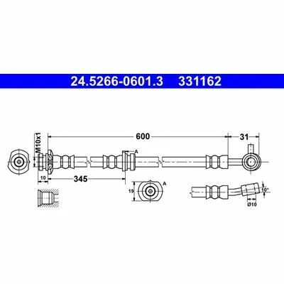 ATE 24.5266-0601.3 Flessibile del Freno Promozione Esclusiva