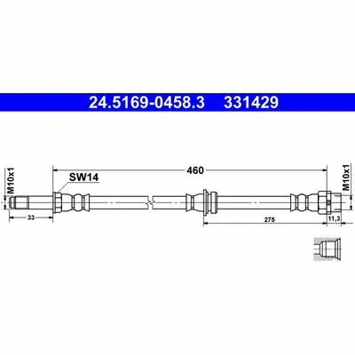 Compra Online ATE 24.5169-0458.3 Flessibile del Freno