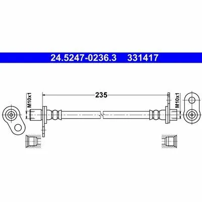 ATE 24.5247-0236.3 Flessibile del Freno Promozione