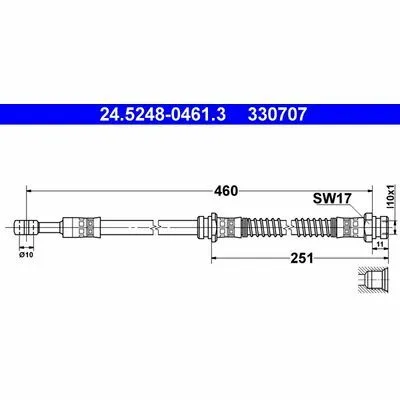 ATE 24.5248-0461.3 Flessibile del Freno Ultima Occasione
