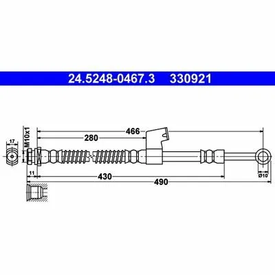 Spedizione Espresso ATE 24.5248-0467.3 Flessibile del Freno