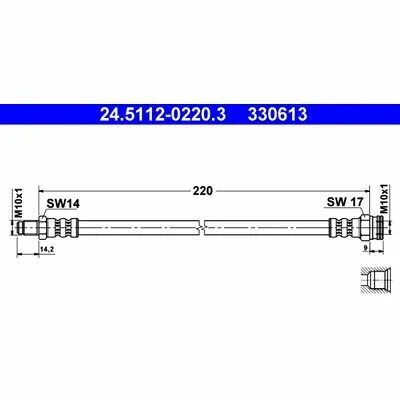 Più Venduto ATE 24.5112-0220.3 Flessibile del Freno