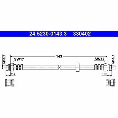 ATE 24.5230-0143.3 Flessibile del Freno Scelto Dai Clienti