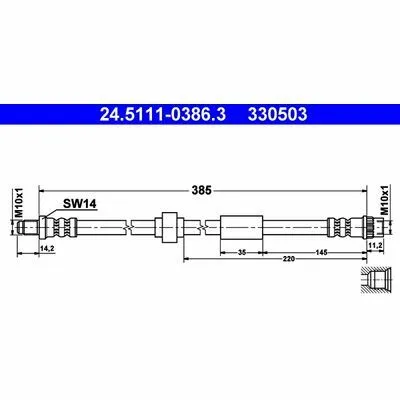 Miglior Prezzo ATE 24.5111-0386.3 Flessibile del Freno
