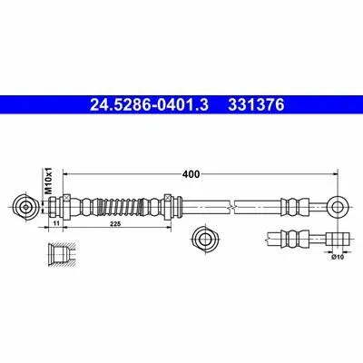 ATE 24.5286-0401.3 Flessibile del Freno Promozione