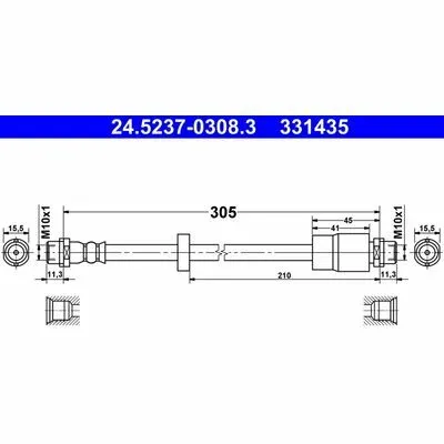 Più Venduto ATE 24.5237-0308.3 Flessibile del Freno