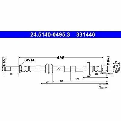Sconto ATE 24.5140-0495.3 Flessibile del Freno