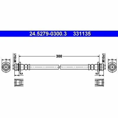 Professionale ATE 24.5279-0300.3 Flessibile del Freno