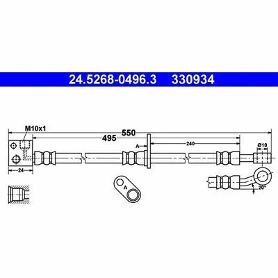 Professionale ATE 24.5268-0496.3 Flessibile del Freno