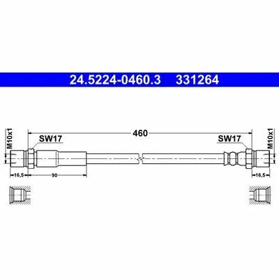 Acquista Ora ATE 24.5224-0460.3 Flessibile del Freno