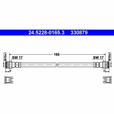 Popolare ATE 24.5228-0165.3 Flessibile del Freno