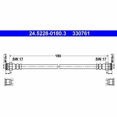 Più Venduto ATE 24.5228-0180.3 Flessibile del Freno