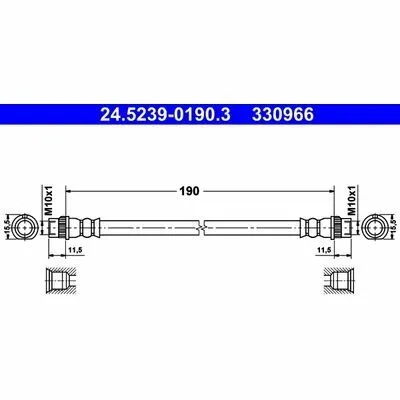 ATE 24.5239-0190.3 Flessibile del Freno Acquista Ora