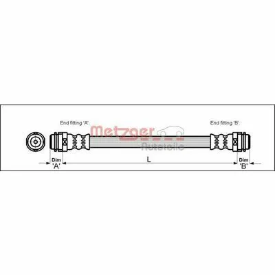 METZGER 4114798 Flessibile del Freno Offerta Lampo