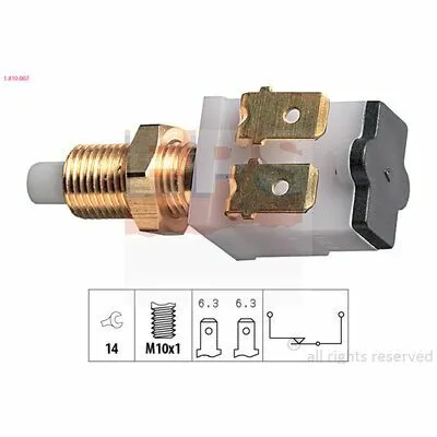 Spedito Oggi EPS Made in Italy - OE Equivalent 1.810.007 Interruttore Luce Freno
