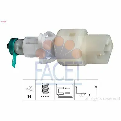 FACET Made in Italy - OE Equivalent 7.1127 Interruttore Luce Freno Prezzo Basso
