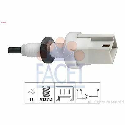 Prezzo Basso FACET Made in Italy - OE Equivalent 7.1067 Interruttore Luce Freno