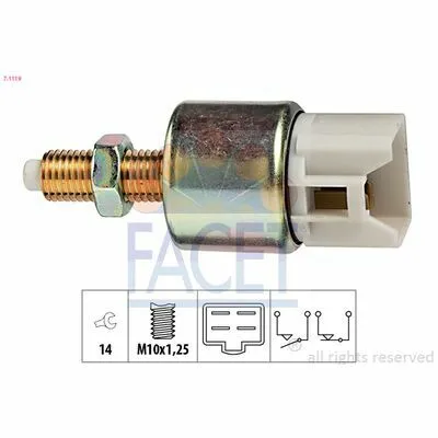 Spedito Oggi FACET Made in Italy - OE Equivalent 7.1119 Interruttore Luce Freno