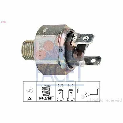FACET Made in Italy - OE Equivalent 7.1101 Interruttore Luce Freno Nuovo Arrivo