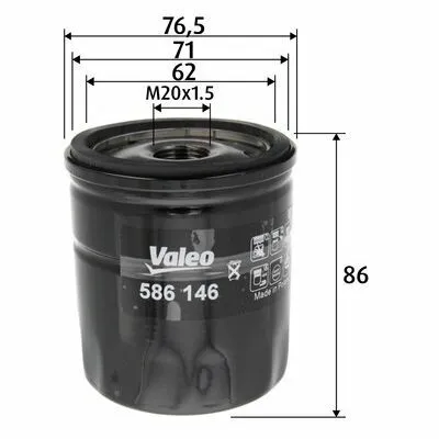 Scelto Dai Clienti VALEO 586146 Filtro Olio