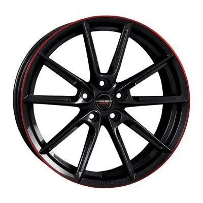 Miglior Prezzo Borbet Design LX (Brillante, Nero, Rosso) 8x19 ET50 5x108 72.5
