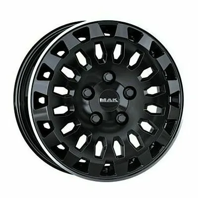 MAK Overland (Brillante, Nero) 7x17 ET62 5x118 71.1 Offerta Lampo