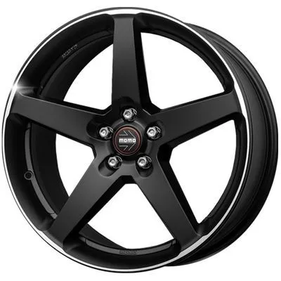 Momo Five (Liscio, Nero, Opaco) 8.5x20 ET38 5x112 79.6 Spedizione Espresso