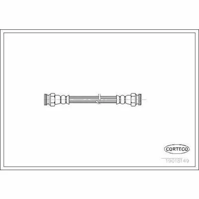 CORTECO 19018149 Flessibile del Freno Non Perdere