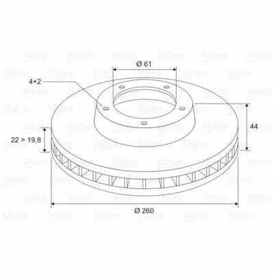 Occasione VALEO 186764 Disco Freno