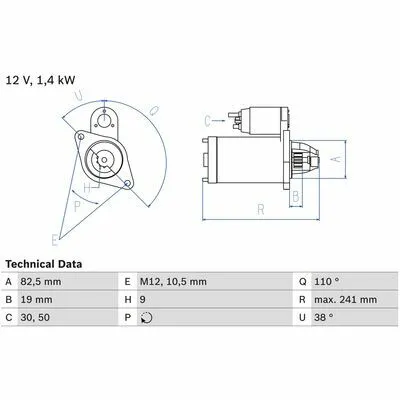 BOSCH 0 986 016 890 Motorino d‘Avviamento Spedito Oggi