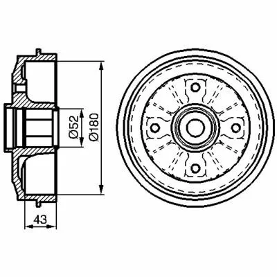 BOSCH 0 986 477 114 Tamburo Freno Ultime Pezzi
