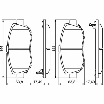 BOSCH 0 986 494 211 Kit Pastiglie Freno, Freno a Disco Sconto