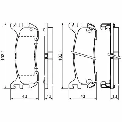 Promo Stagionale BOSCH 0 986 494 341 Kit Pastiglie Freno, Freno a Disco