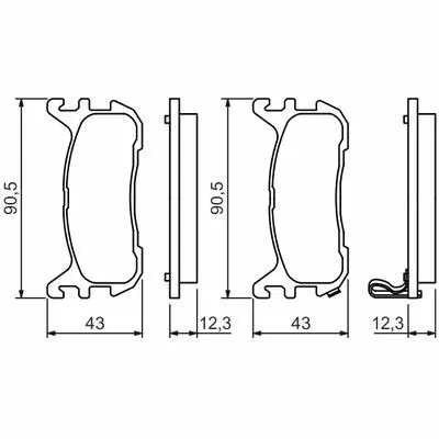 BOSCH 0 986 494 482 Kit Pastiglie Freno, Freno a Disco Promo Stagionale