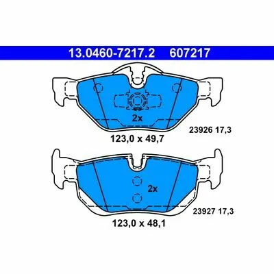 Bestseller ATE 13.0460-7217.2 Kit Pastiglie Freno, Freno a Disco