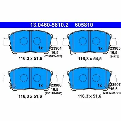 ATE 13.0460-5810.2 Kit Pastiglie Freno, Freno a Disco Economico